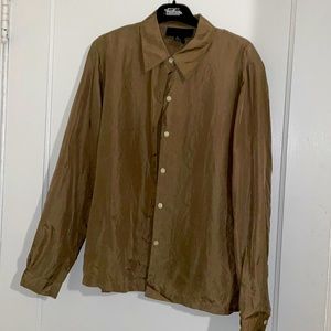 August Silk tan blouse